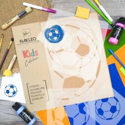 Soccer Ball Wall Stencil Set Reusable Diy Kids Room Decor - thumbnail 2