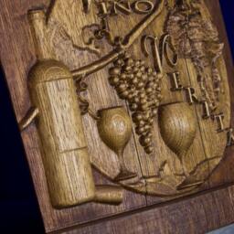 Wine Barrel Wall Art Cnc Carved From A Recycled Or Repurposed , It Reads in Vino Veritas = There Is Truth - thumbnail 2