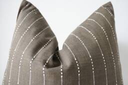 Brown Tribal Hemp Hand Woven Natural Dye Color Hmong Lumbar Pillow Cover - thumbnail 1