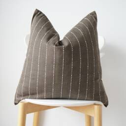 Brown Tribal Hemp Hand Woven Natural Dye Color Hmong Lumbar Pillow Cover - thumbnail 3