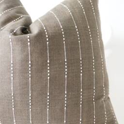 Brown Tribal Hemp Hand Woven Natural Dye Color Hmong Lumbar Pillow Cover - thumbnail 2