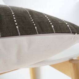 Brown Tribal Hemp Hand Woven Natural Dye Color Hmong Lumbar Pillow Cover - thumbnail 4