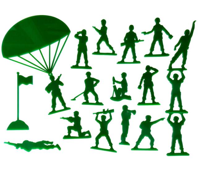 Set Of 18 Army Men Acrylic Green Wall Decorations For A Kid's Toy Story Room, Andy's Room Nursery, Or - image 1