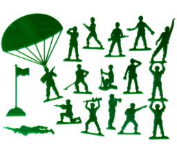 Set Of 18 Army Men Acrylic Green Wall Decorations For A Kid's Toy Story Room, Andy's Room Nursery, Or - thumbnail 1