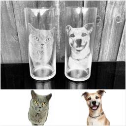 Butterfly Engraved Vase Mother's Day Personalised Etched Glass Gift, Flowers, Wedding, Wife, Cat, Dog, Pet Children, Family, Mum, Mom, Nanna - thumbnail 2