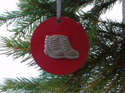 Walking Boot Christmas Tree Decoration - Rambler Ornament Hiking Unique Decor Buddy - thumbnail 1