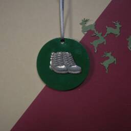 Walking Boot Christmas Tree Decoration - Rambler Ornament Hiking Unique Decor Buddy - thumbnail 3