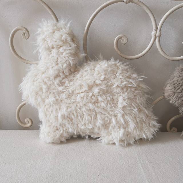 Small, Soft Beige Rabbit Cushion For Baby & Children's Rooms - image 1