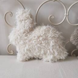 Small, Soft Beige Rabbit Cushion For Baby & Children's Rooms - thumbnail 1