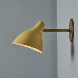 1950S Stilnovo Perforated Painted Metal & Brass Wall Lamp Mid Century Modern Vintage Light Fixture Attributed To Italian - thumbnail 2