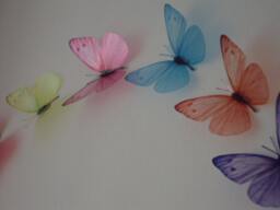 Rainbow Butterfly Wall Art 3D Nursery Decor, Set Of 7 - thumbnail 1