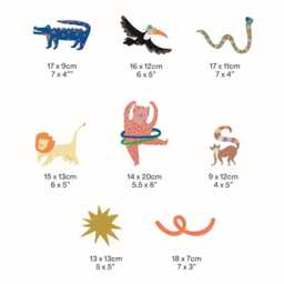 Playful Animal Wall Stickers - Hand-Illustrated Fabric Decal Set For Kids' Rooms - thumbnail 3