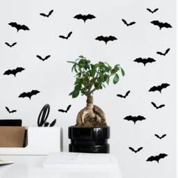 Bat Stickers, Halloween Wall Stickers, Decoration Decals, Bats Art Stickers - thumbnail 1