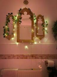 Beautiful Set Of Three Gothic Trefoil Mirrors - thumbnail 2