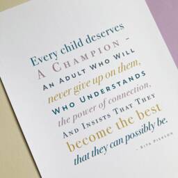 Every Child Deserves A Champion Quote By Rita Pierson Unframed Print Teacher Gift Or Digital File - thumbnail 2