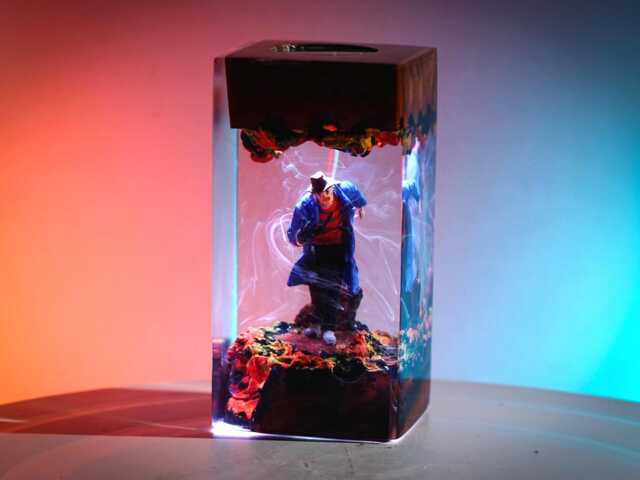 Exclusive Handmade Fre.ddy Kr.ueger Resin Lamp, Horror Movie Collectible Light, Unique Halloween Decor For Fans - image 1