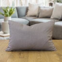 100% Linen Boudoir Cushion Cover. Plain Stone Grey Cover - Perfect For Modern & Minimalistic Styles. 17x12