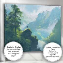 Lush Green Mountain Valley River Scenic Landscape Canvas Wall Art Print Decor Picture Ready To Hang - thumbnail 3