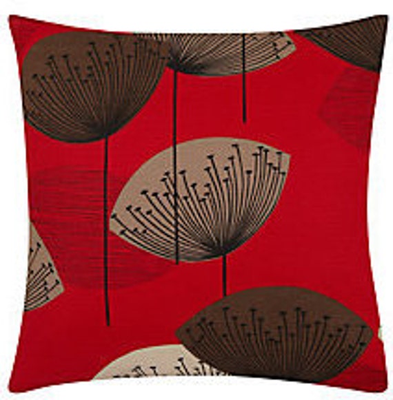 Sanderson - Dandelion Clocks Red Cushion Cover Throw Pillow Designer Home Decor - image 1