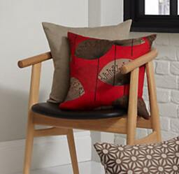 Sanderson - Dandelion Clocks Red Cushion Cover Throw Pillow Designer Home Decor - thumbnail 2