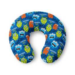 Blue Monster Pattern Nursing Pillow Cover - Cute Cartoon Monsters