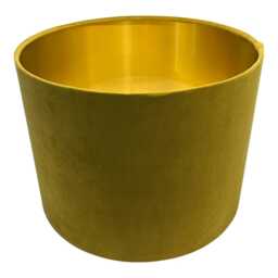 Mustard Gold Velvet Lampshade With Brushed Lining, Handmade Lampshades, Table Lamp Shade - thumbnail 2