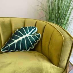 Alocasia Polly Leaf Pillow, Handmade Plant Lover Gift - thumbnail 1
