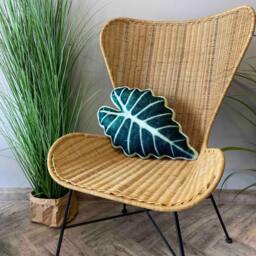 Alocasia Polly Leaf Pillow, Handmade Plant Lover Gift - thumbnail 4