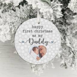 Happy First Christmas Photo Upload Decoration, Mummy Daddy Decoration - thumbnail 1