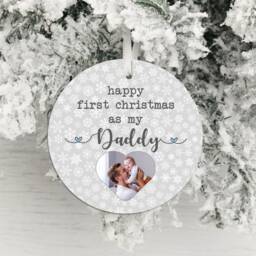 Happy First Christmas Photo Upload Decoration, Mummy Daddy Decoration - thumbnail 3