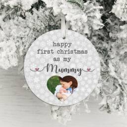 Happy First Christmas Photo Upload Decoration, Mummy Daddy Decoration - thumbnail 2