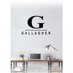Custom Last Name & Initial Decal - Personalized Family Gather Vinyl Wall Art/Decor Porch Sign Lettering Sticker - thumbnail 2