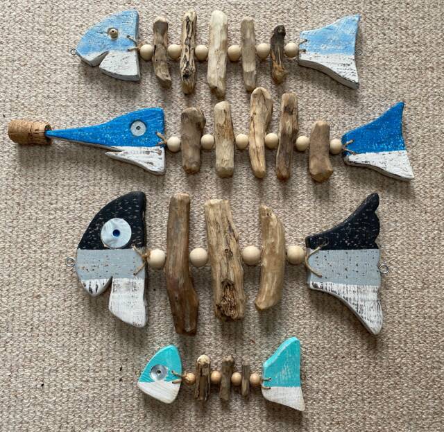 Driftwood Fish Wall Art - Handmade Coastal Decor - image 1