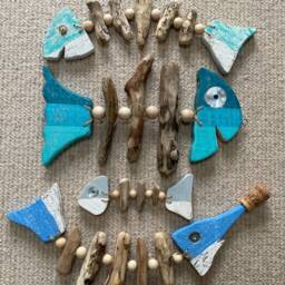 Driftwood Fish Wall Art - Handmade Coastal Decor - thumbnail 2