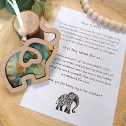 Sisterhood Elephant Gift - Friendship Suncatcher Christmas Tree Unbreakable Circle Thank You For Being My - thumbnail 3