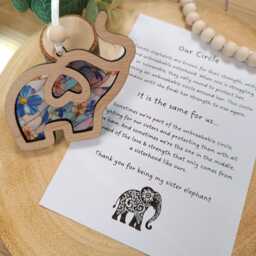 Sisterhood Elephant Gift - Friendship Suncatcher Christmas Tree Unbreakable Circle Thank You For Being My - thumbnail 2