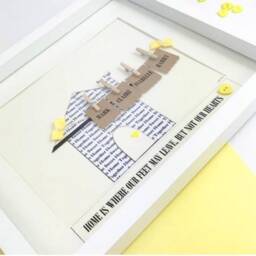 Personalised New Home Gift House Warming Present Framed House Shaped Print With Address & Names Of Family Choose Colour - thumbnail 2