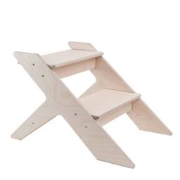 Versatile Wooden Step Stool, Dual-Height Design - thumbnail 2