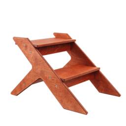 Versatile Wooden Step Stool, Dual-Height Design - thumbnail 1