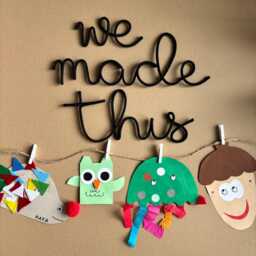 Kids Artwork Display Sign Handmade Cotton Cord Family Art Decor - thumbnail 2