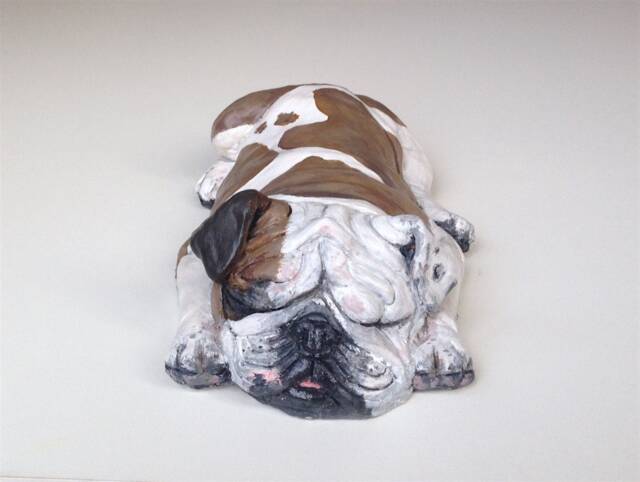 English Bulldog, Pet Memorial, Bulldog Statue, Dog Portrait, Sculpture, English Gift - image 1