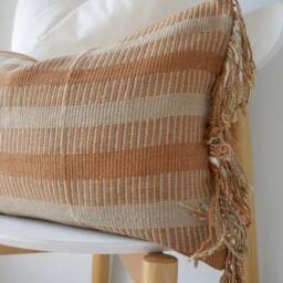 Brown Tribal Hemp Hand Woven Natural Dye Color Pillow Cover - thumbnail 4