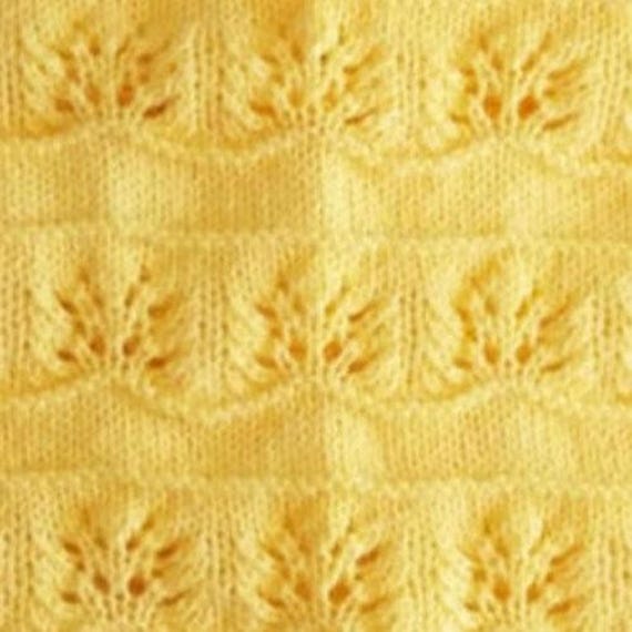 New Handmade Honey Yellow Knit Crochet Baby Afghan Blanket Throw Newborn Infant Soft Floral - image 1