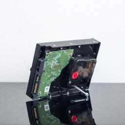 New Job Gift For Him, Black Industrial Office Or Loft Decor, Recycled Computer Parts Desk Clock, Decorative Accent Accessory - thumbnail 4