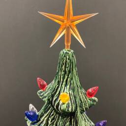 Ceramic Christmas Tree - Orange Star - thumbnail 2
