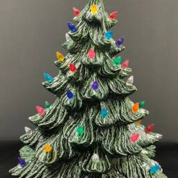 Ceramic Christmas Tree - Orange Star - thumbnail 3