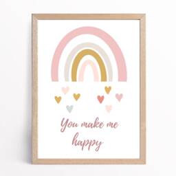 Sunshine Rainbow Nursery Prints Baby Girl Bedroom Wall Art - thumbnail 3