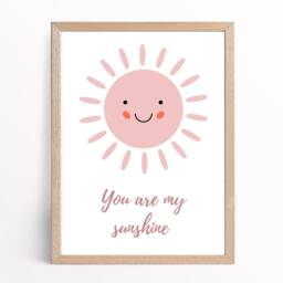 Sunshine Rainbow Nursery Prints Baby Girl Bedroom Wall Art - thumbnail 2