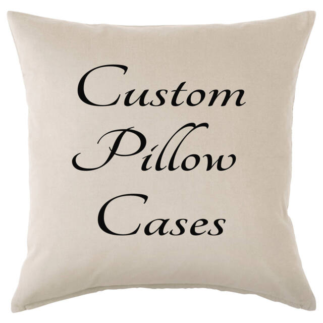 Custom 100% Cotton Canvas Pillow Cover Personalized Text & Graphics - 16x16 - image 1