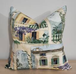 Osborne & Little Rhapsody Villa Como Terracotta Cushion Cover 50x50 cm - thumbnail 1